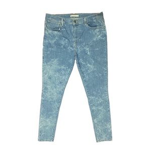 Levi's 720 High Rise Super Skinny Jeans Tie Dye Acid Wash Women's Size 34